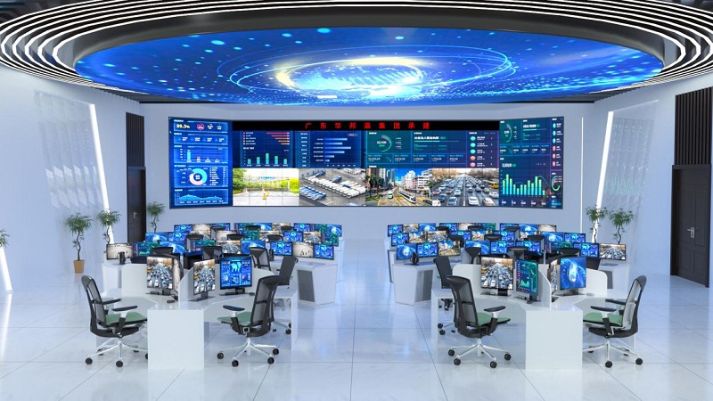 華邦瀛液晶拼接屏賦能企業(yè)安防，有效洞察全局！