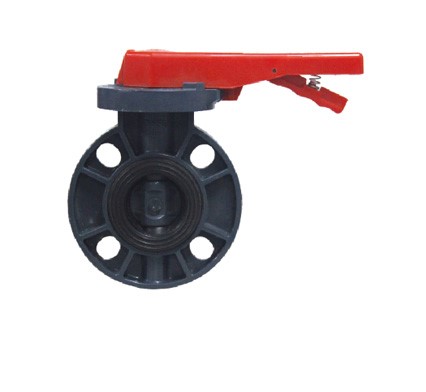 CPVP/UPVC （對(duì)夾式）手柄式蝶閥