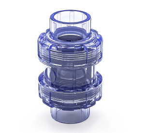 UPVC透明雙活接止回閥